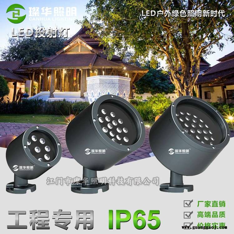 璨华照明SK-TGD-XK135ALED投光灯12W/24W户外防水LED投射灯抱柱灯庭院灯图3