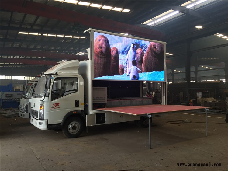 汽车高清P5广告车 led显示屏广告宣传车直销处图5
