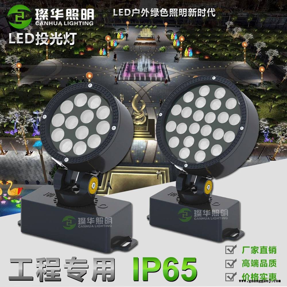 璨华照明SK-TGD-XK4212w54wLED投光灯户外景观外墙别墅小区公园亮化投射灯图3