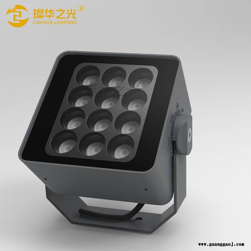led方形大功率投光灯24W户外防水照树灯楼体桥梁投射灯图2