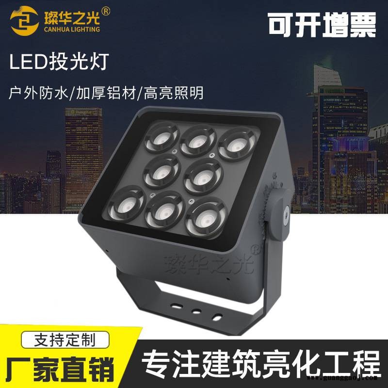 led方形大功率投光灯24W户外防水照树灯楼体桥梁投射灯图1
