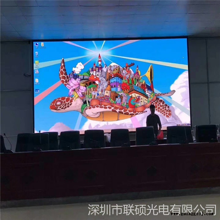 前台P3LED电子屏价格 室内大厅LED显示屏制作方案 展厅背景墙LED高清屏图1