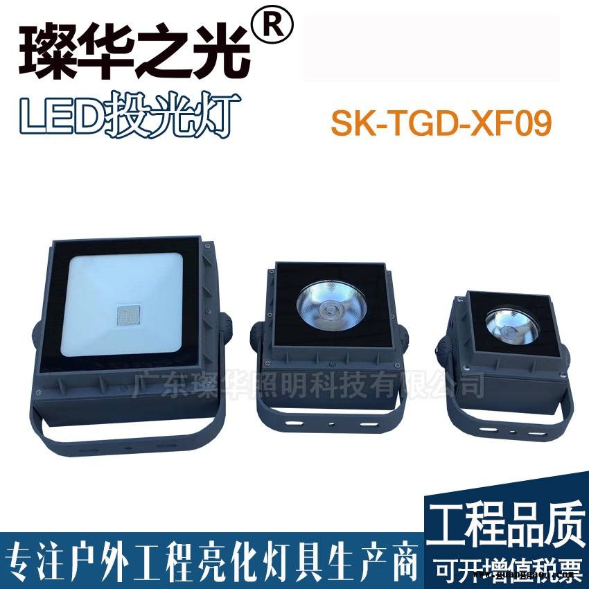 璨华照明SK-TGD-XF09 LED方形投射灯户外小角度格栅投光灯图2