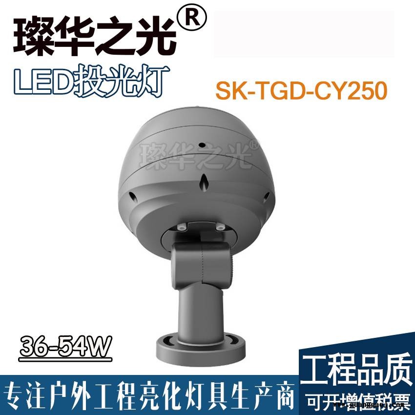 璨华照明SK-TGD-CY130 新款投光灯圆形抱柱灯RGB/RGBW投射灯图3