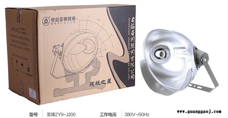 上海亚明建筑之星2000W镝灯塔吊灯金卤投光灯图2