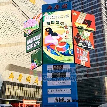 led旋转魔方屏 led圆柱屏 旋转led显示屏广告屏 升降屏 三角精神堡垒 精神堡垒led 新型精神堡垒生产厂家图2
