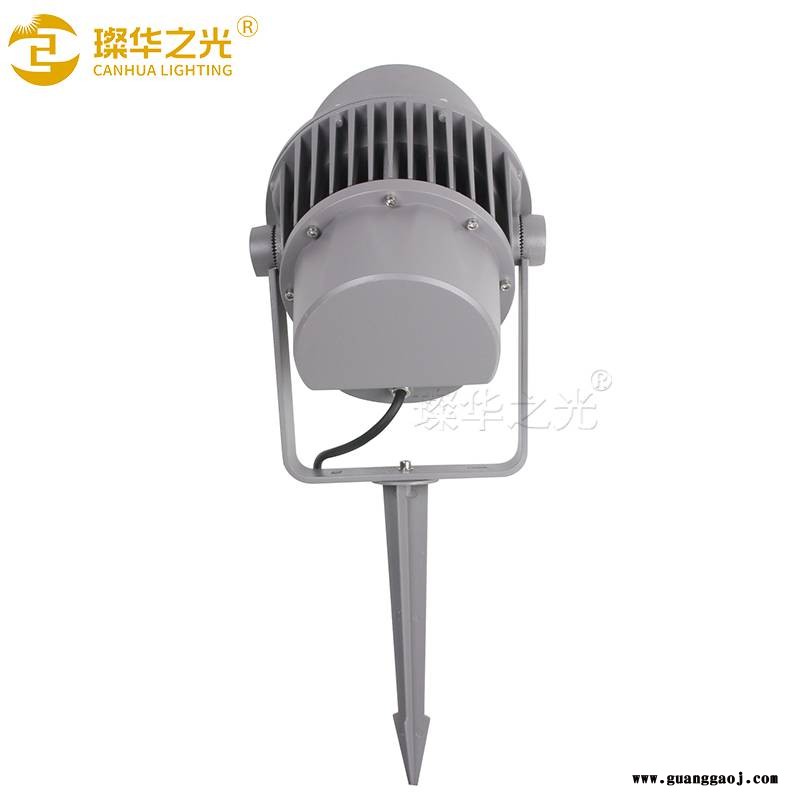 户外LED照树灯草坪插地灯斜口圆形投光灯RGB景观投射灯图2