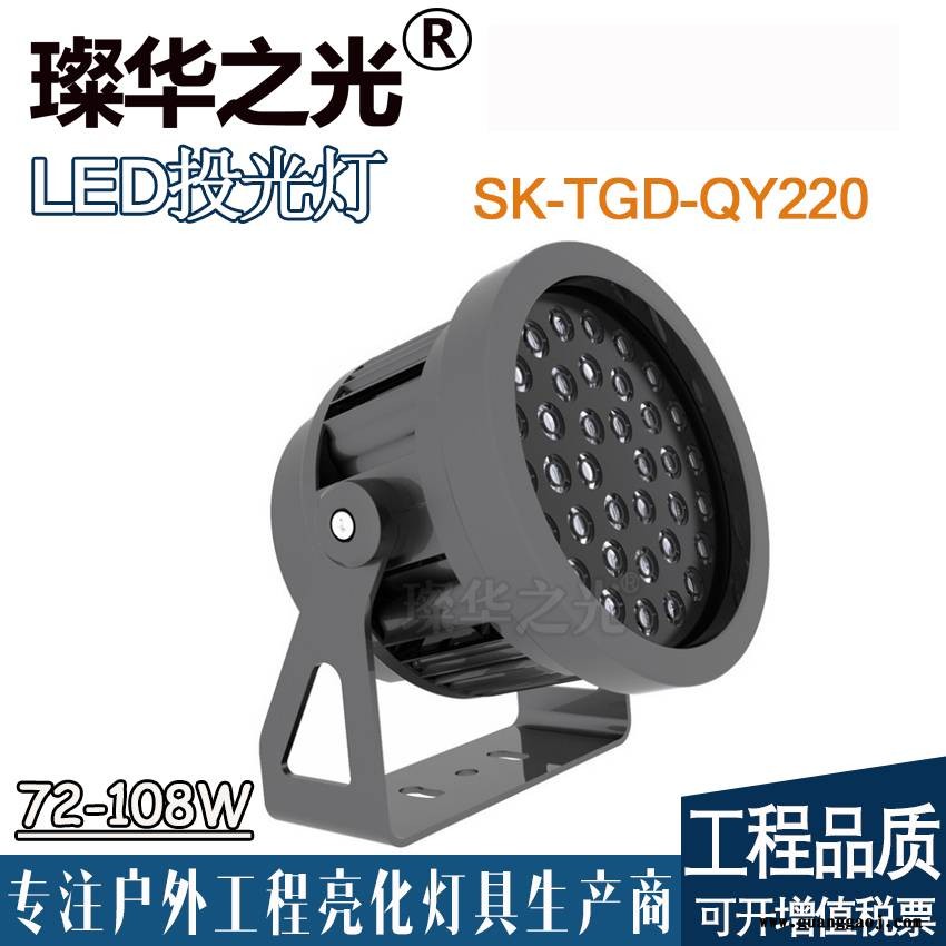 璨华照明SK-TGD-QY180 LED投光灯圆形户外园林建筑亮化聚光灯图3
