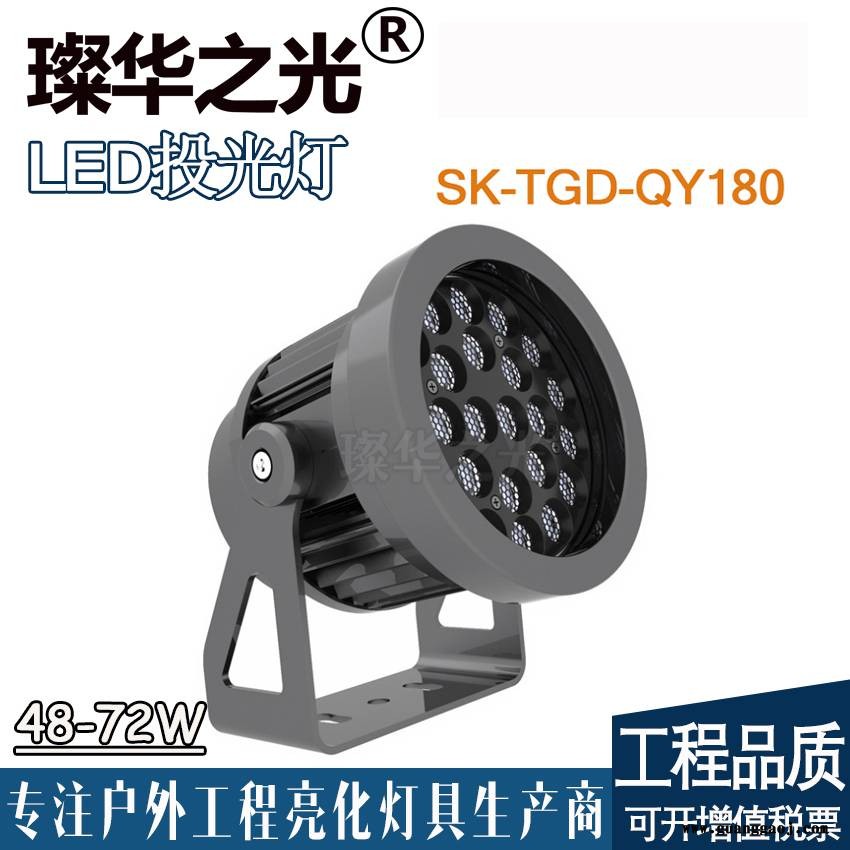 璨华照明SK-TGD-QY180 LED投光灯圆形户外园林建筑亮化聚光灯图1