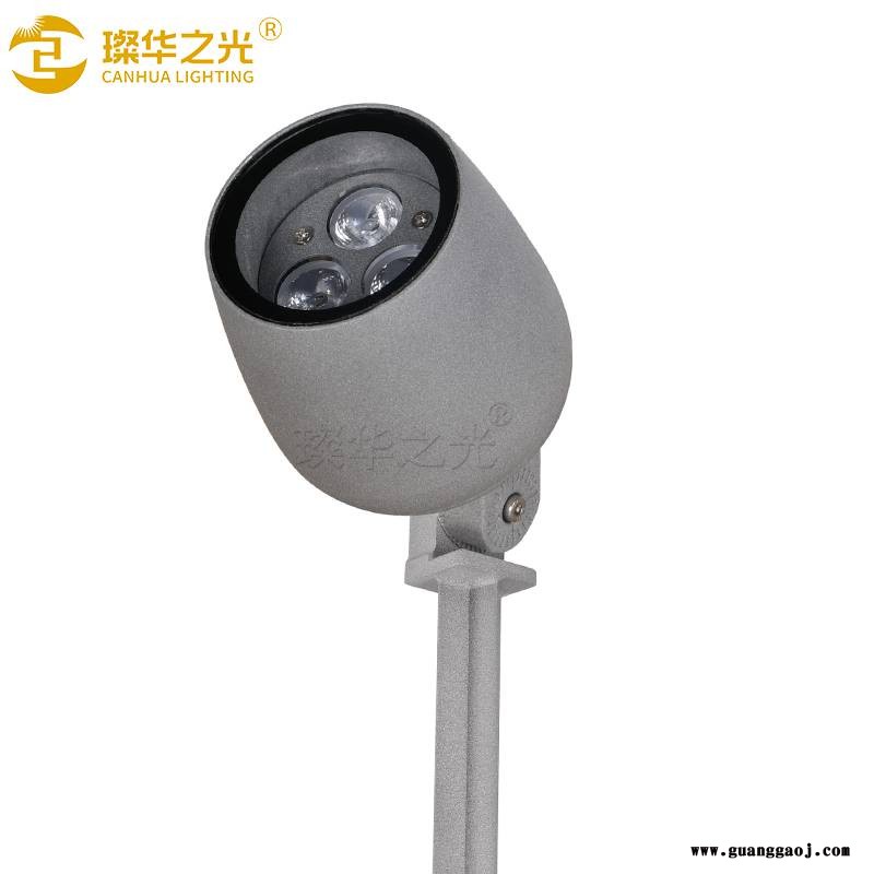 LED户外圆形插地灯照树灯绿植草坪插泥射灯七彩地插投光灯图3