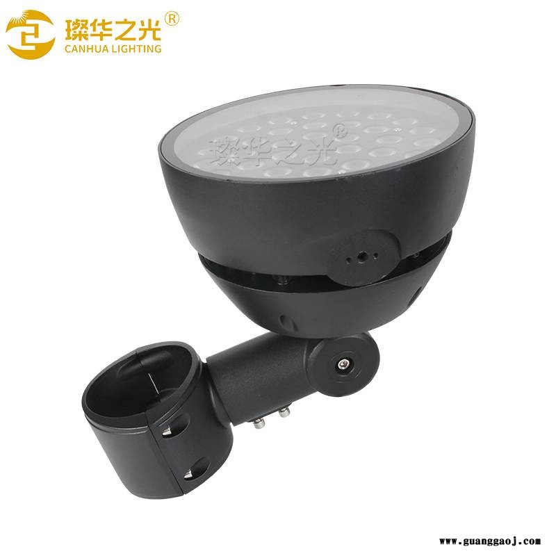 LED抱箍灯抱柱灯户外圆形投光灯庭院灯景观高杆灯图2