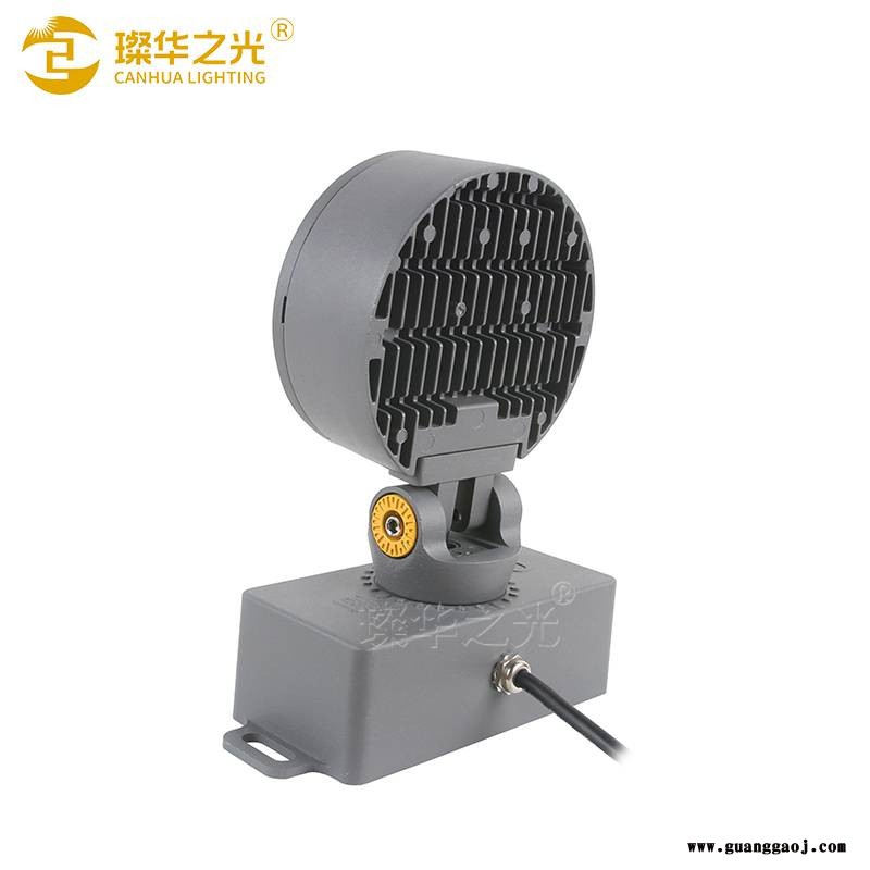 户外LED投光灯景区河道亮化圆形底座投射灯照树插地灯图3