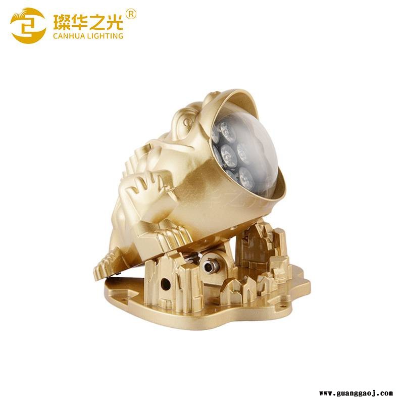 LED金蟾射灯压铸铝投光灯户外防水别墅庭院假山景观射树灯图2