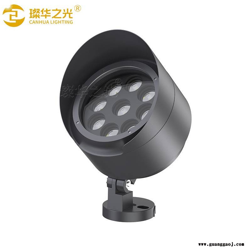 LED圆形投光灯楼体泛光照明投射灯公园庭院RGB照树灯图2