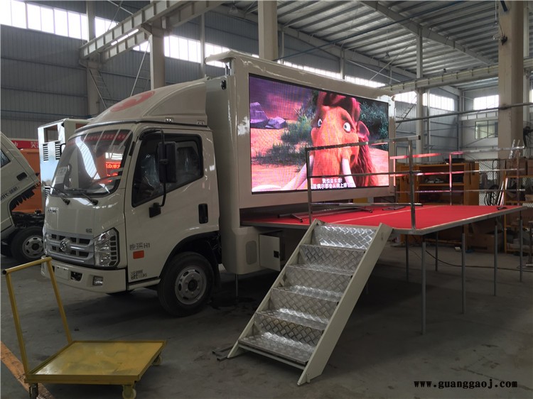 江铃顺达广告大屏车 led显示屏广告宣传车有现货价格便宜图2