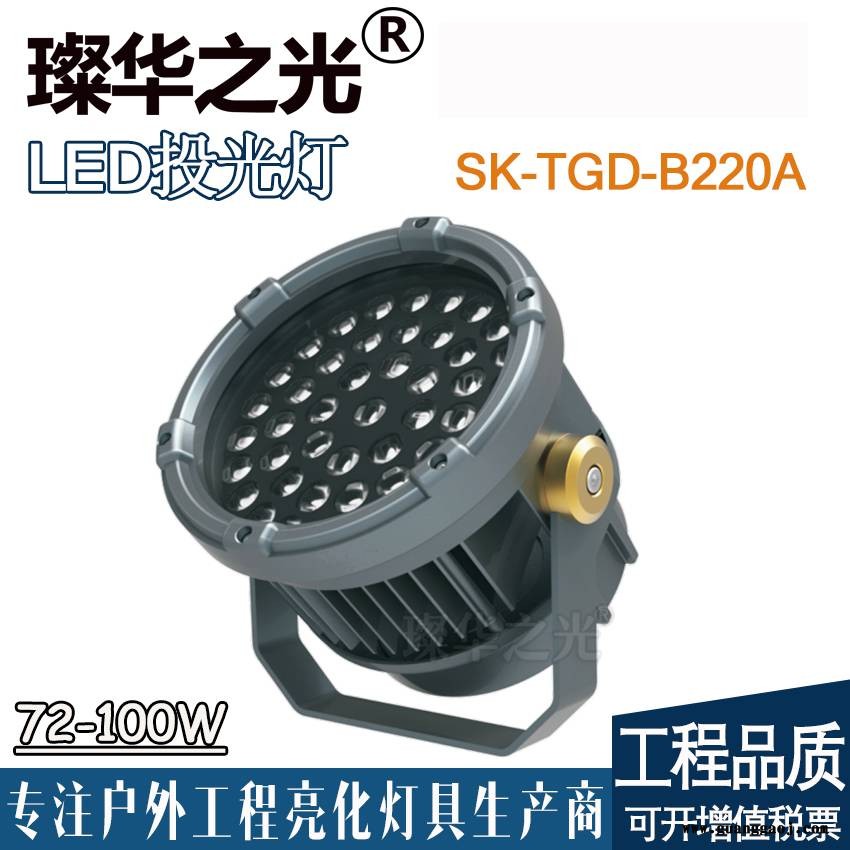 璨华照明SK-TGD-B220A 圆形高功率投光灯窄角度聚光投射灯图3