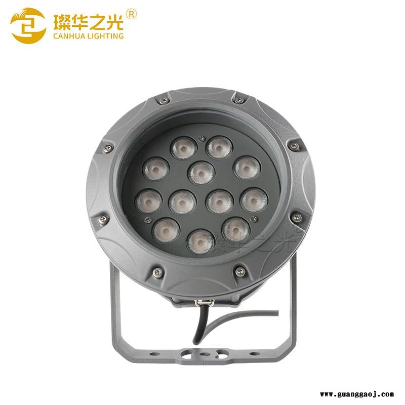 led圆形投光灯大功率投射照树景观户外防水聚光插地射灯图2