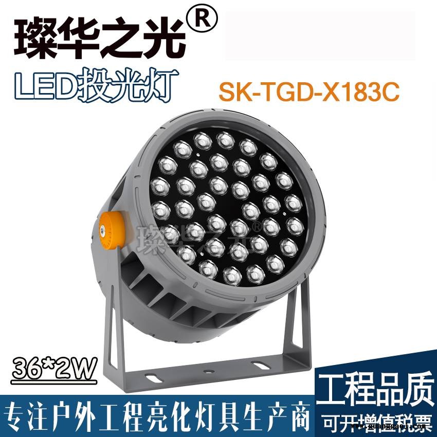 璨华照明SK-TGD-X183A LED投光灯户外圆形投射灯RGB照树灯图3