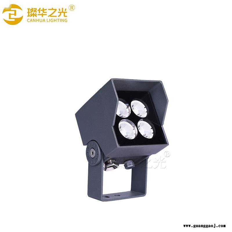 led投光灯3w方形户外射灯商业楼体酒店广告招牌聚光灯图2