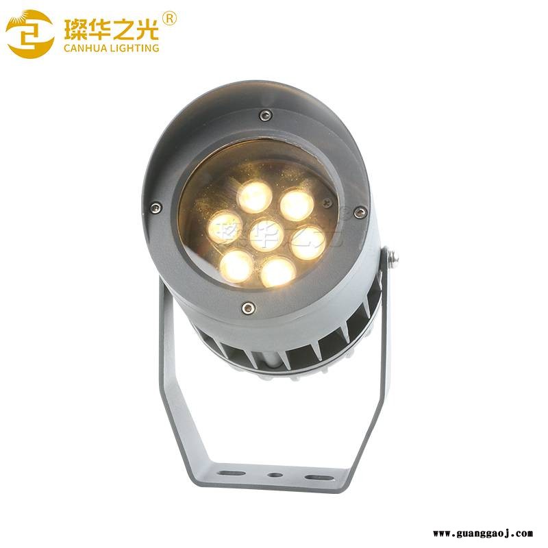LED圆形投射灯14W户外防水投光灯公园草坪照树灯图3