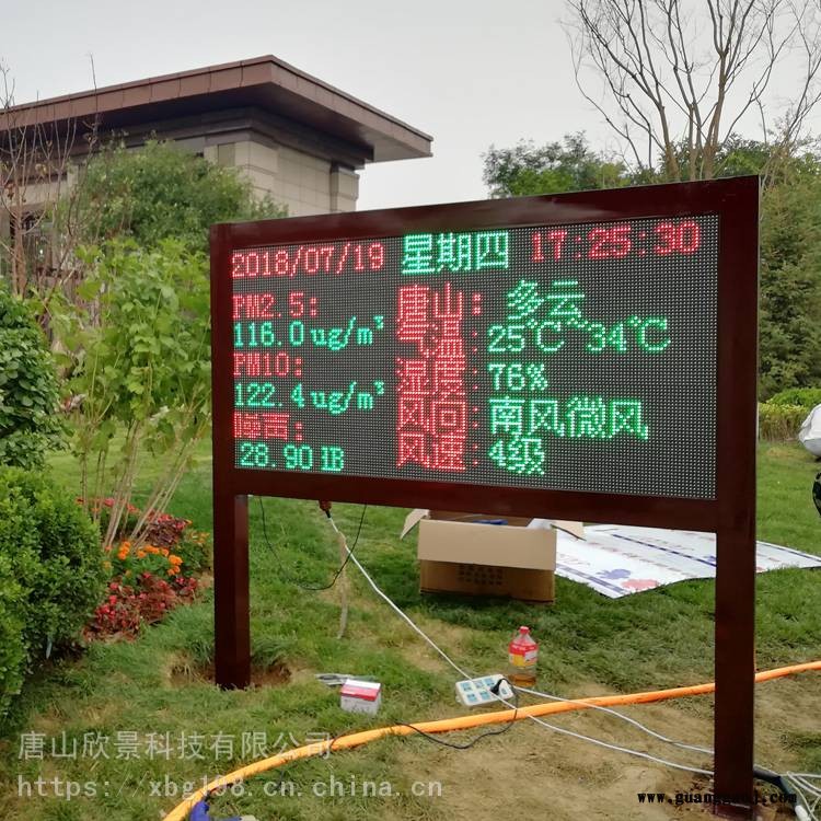 环境扬尘污染监测大屏幕，污染源在线监测仪led显示屏图3