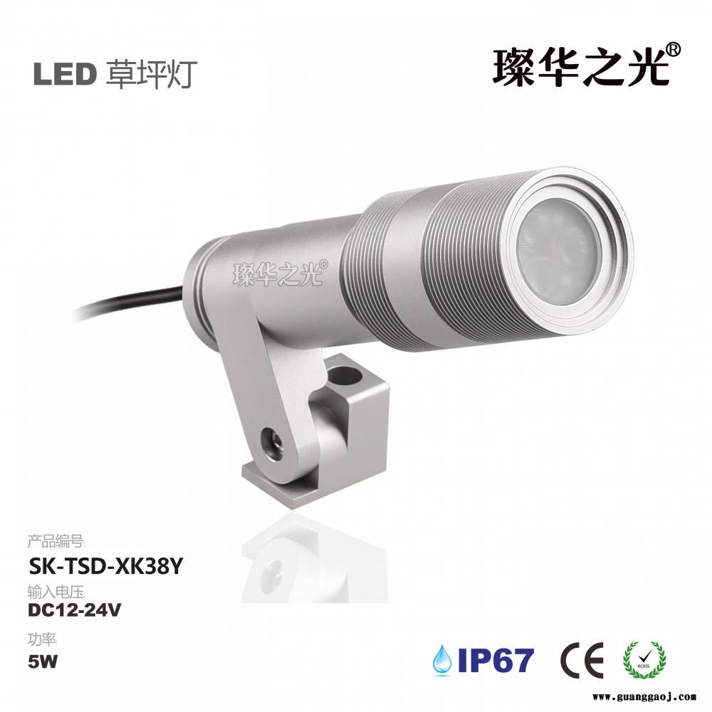 璨华照明SK-TSD-XK38YLED投射灯5W户外照树灯插地灯投光灯室外防水草坪景观庭院灯图2