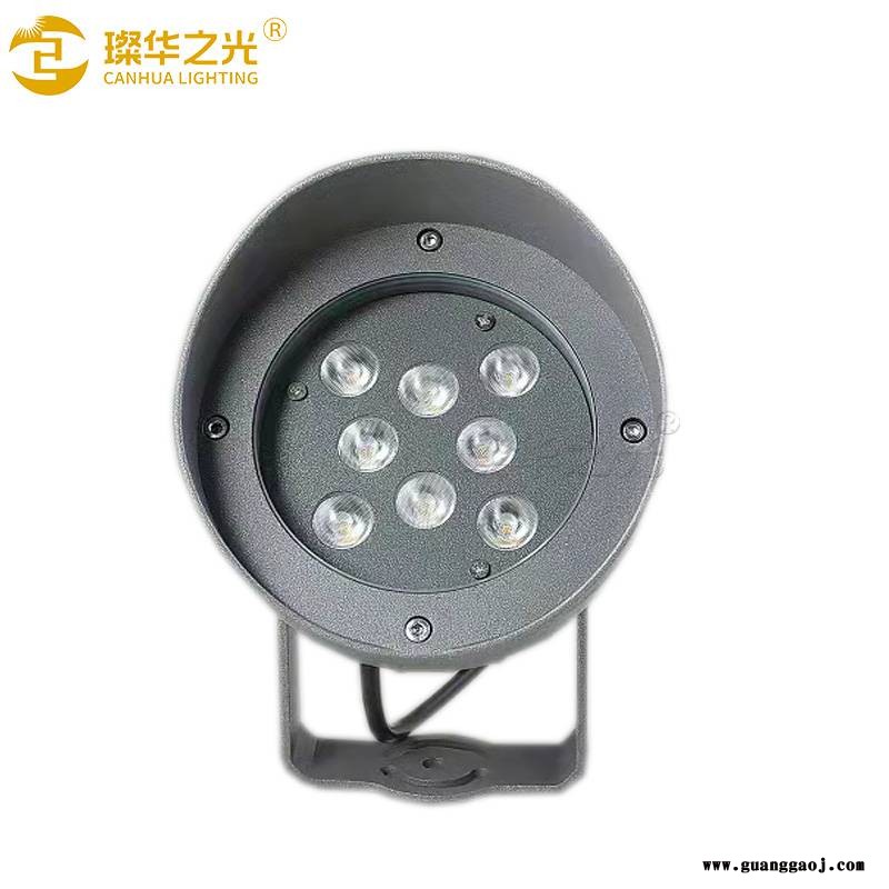 LED投射灯照树灯园林绿化景观投光灯圆形草坪插地灯图2
