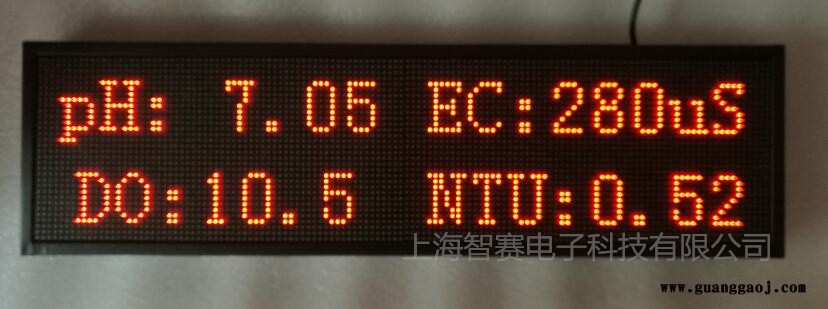 水质现状指标监测 户外防水LED显示屏 PH余氯数据指标 在线监测图4