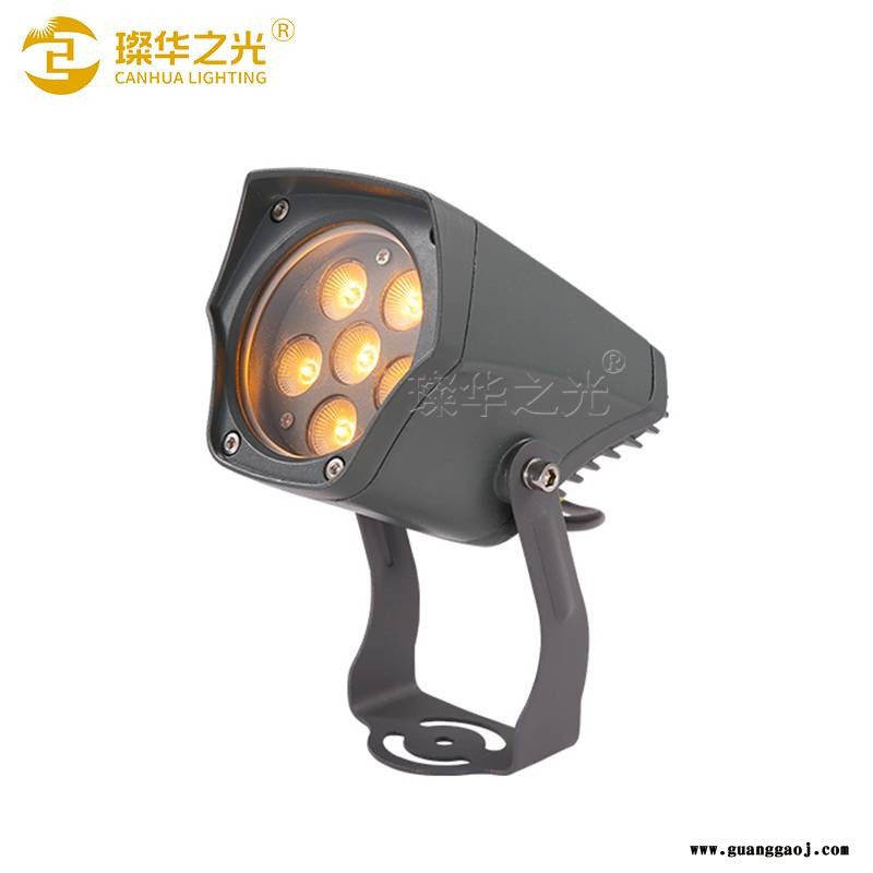 led户外圆形投光灯RGB照树灯室外园林庭院草坪插地灯图2