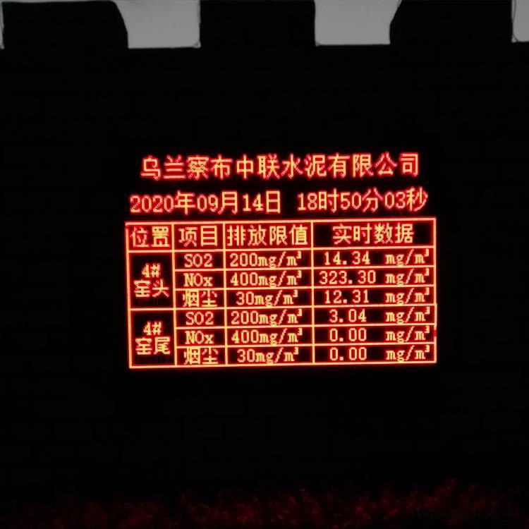 河北秦皇岛LED环境数据实时公示屏/环保数据公示LED显示屏图2