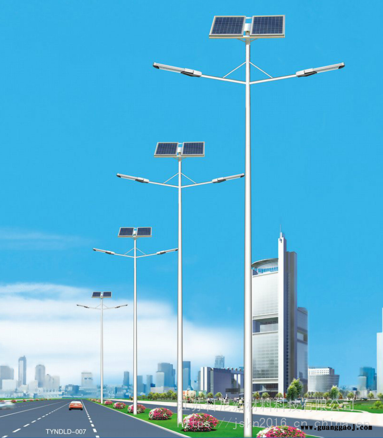 铜川乡村公路太阳能路灯 宝鸡太阳能路灯一套 科尼星15米投光灯图2