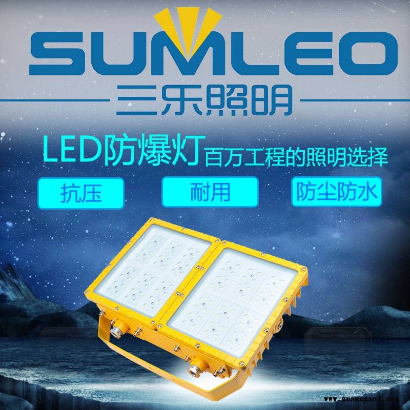 三乐照明 LED防爆灯工地照明灯 工厂仓库照明灯 100w加油站投光灯图1