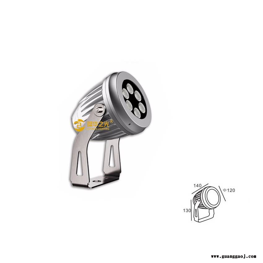 璨华照明SK-TSD-XL09 LED3W小投光灯3*2W廊柱防水射灯图3