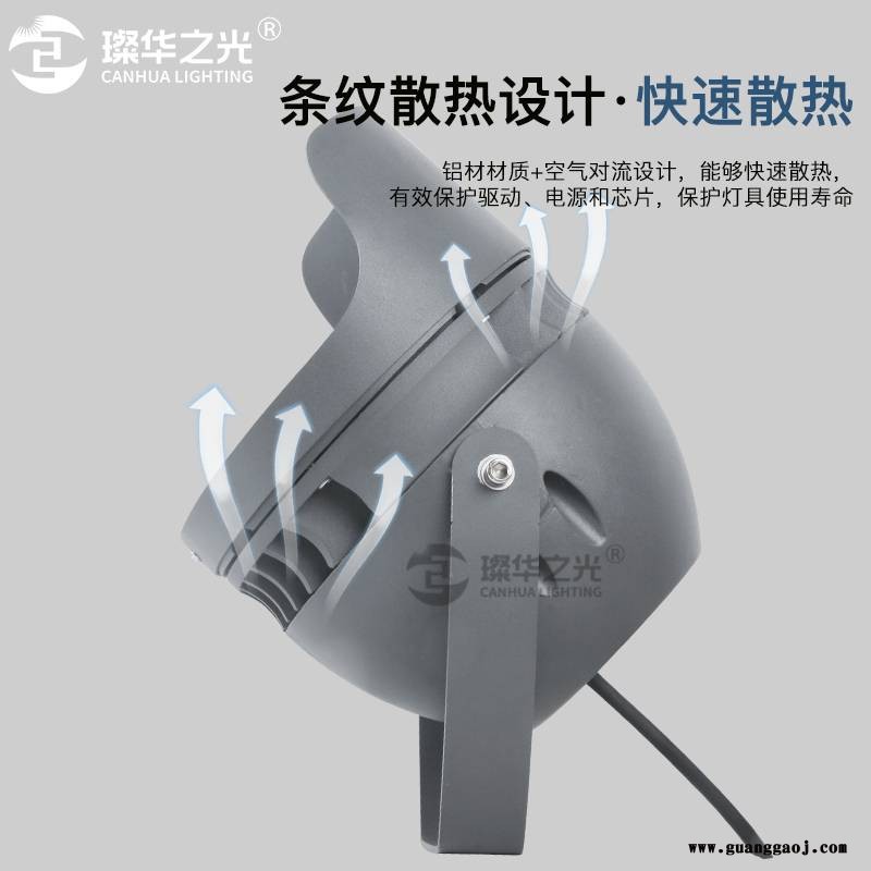 璨华照明SK-TGD-XK202圆形led投光灯洗墙LED投射灯照树灯图2