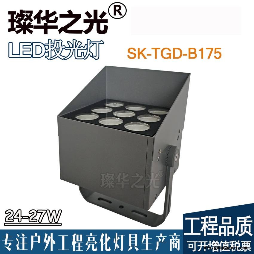 璨华照明SK-TGD-B175方形一束光led射灯聚光户外防水投光灯图3
