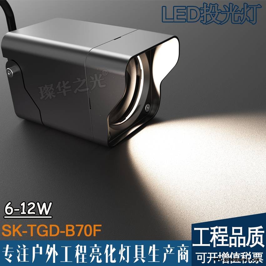 璨华照明SK-TGD-B70F LED投光灯6w9w12w结构防水投射灯古建筑外墙亮化小射灯图2