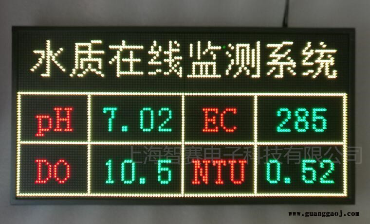 水质在线监测系统 水质公示牌 水质监测LED显示屏 Modbus PLC通信 组态王 DCS4-20毫安