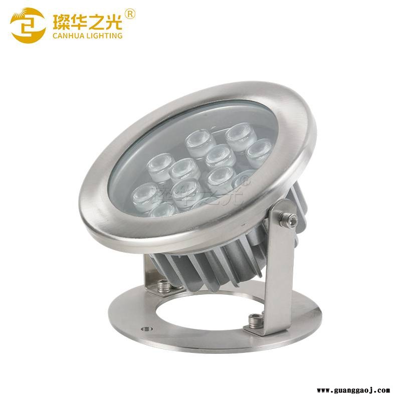 LED水底灯IP68不锈钢水池灯带散热器水下投光灯泳池灯图2
