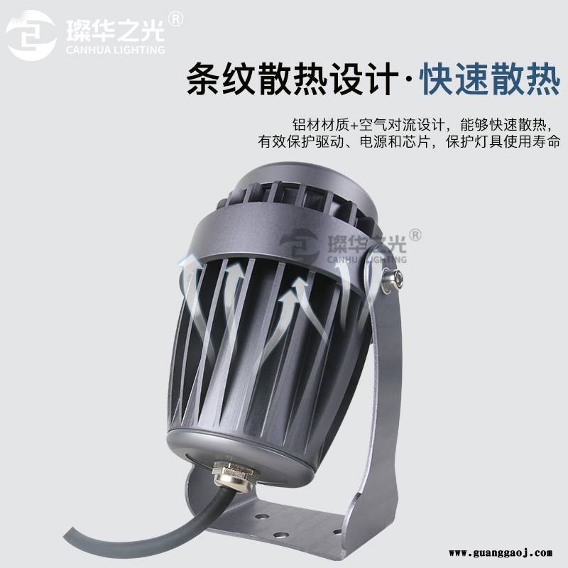 璨华照明SK-TGD-J22一束光聚光灯窄光投光灯10w光柱灯图3