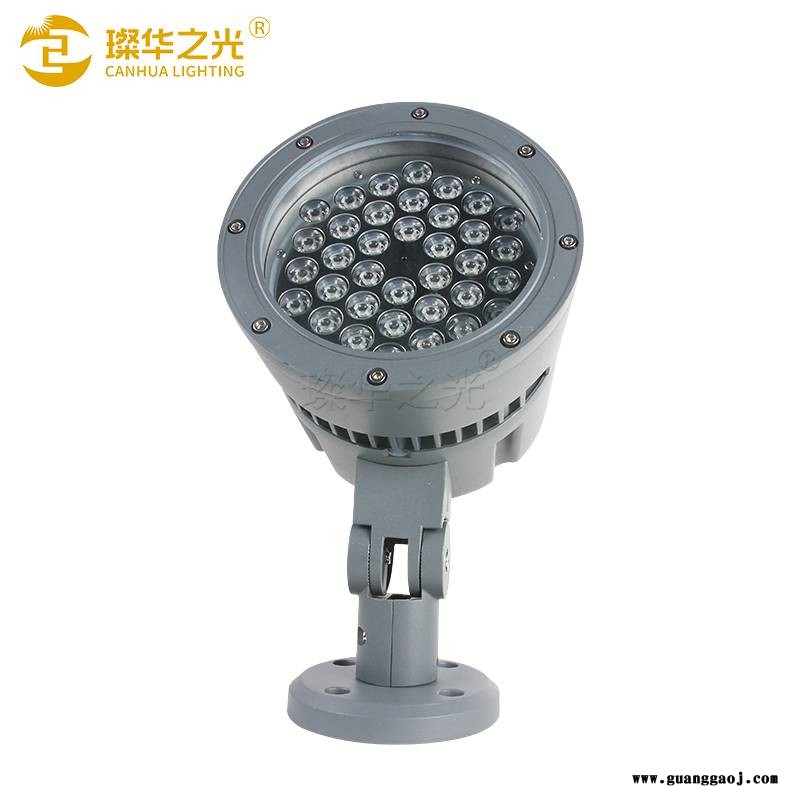 户外圆形LED投光灯七彩512外控大功率投射灯园林照树灯图3