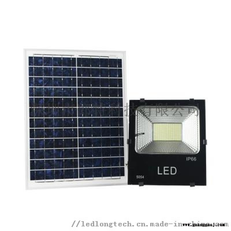不用电费的太阳能led投光灯100w-郎特照明图3