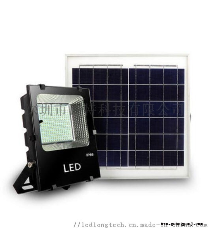 不用电费的太阳能led投光灯100w-郎特照明图5