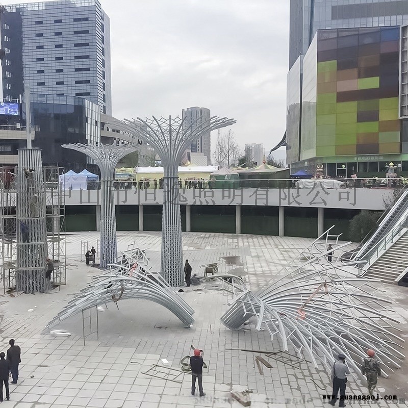 户外大型不锈钢广场造型灯 特色景观照明灯图4