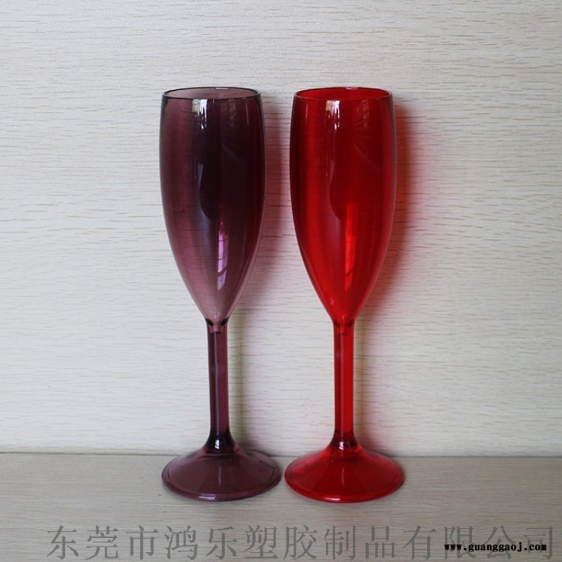 环保PS高脚塑料酒杯亚克力塑料香槟杯创意广告礼品杯图3