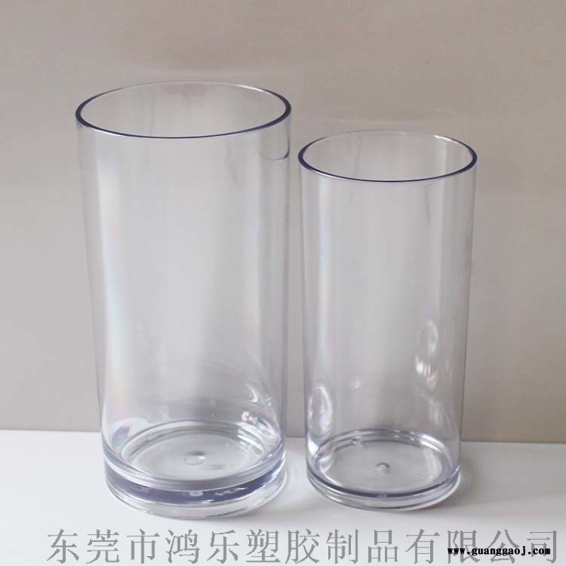 鸿乐塑料直身杯现货直销10oz圆筒塑料水杯果汁杯图5