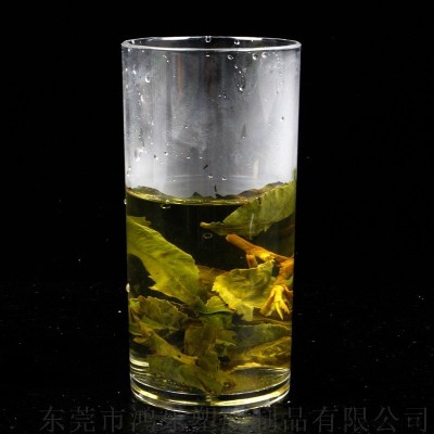 鸿乐塑料直身杯现货直销10oz圆筒塑料水杯果汁杯