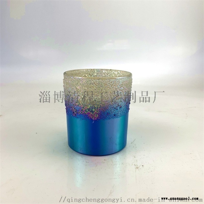 香薰蜡烛杯复古蜡烛杯做旧蜡烛杯欧式玻璃烛台图2