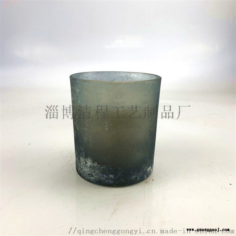 香薰蜡烛杯复古蜡烛杯做旧蜡烛杯欧式玻璃烛台图5
