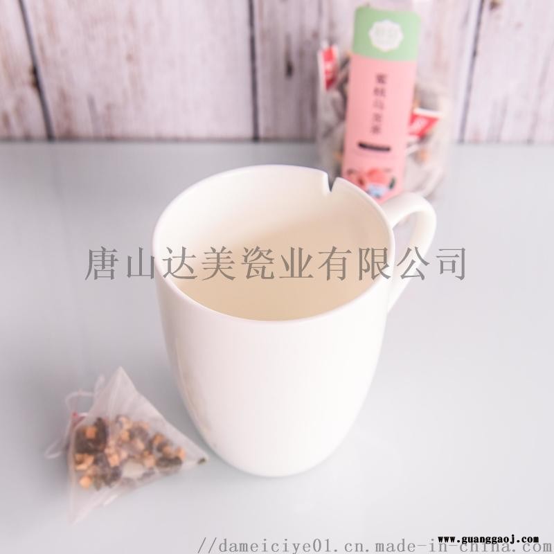 唐山达美瓷业陶瓷花茶杯纯白骨瓷马克杯图5