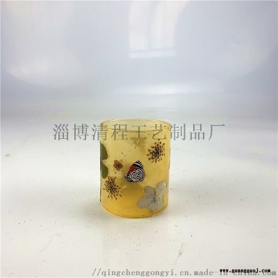 玻璃蜡烛杯透明烛台蜡杯摆件时尚香薰杯蜡烛罐